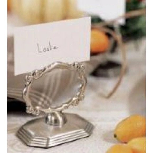 Southern Living At Home Other - Southern Living At Home Redmont Silver Set 12 Napkin Rings Slot for Name Card